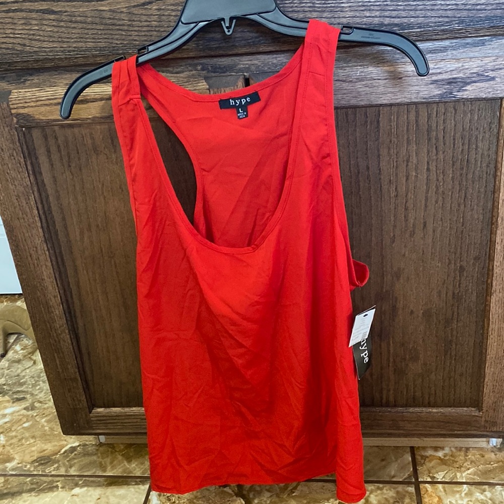 Red Hype L size tank top blouse.